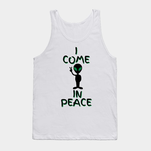 I Come In Peace Tank Top by Claudia Williams Apparel